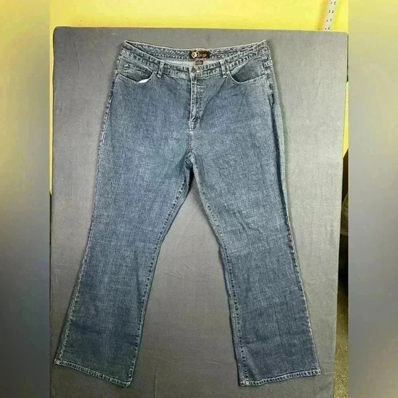 Rafaella Straight Leg jeans women’s 16 plus size Faded Denim blue Y2K 90s 0643 - Picture 1 of 9